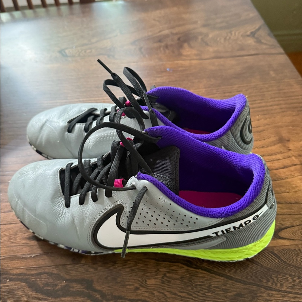 Nike Tiempo Shoes Purple and Black